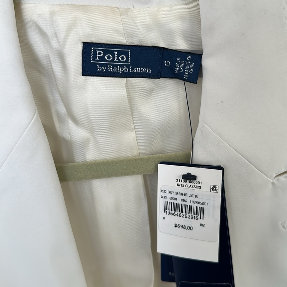 NWT Polo Ralph Lauren blazer in clubhouse cream - size 10